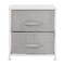 Flash Furniture White/Gray 2 Drawer End Table Storage Organizer WX-5L200-WH-GR-GG - alternate 8